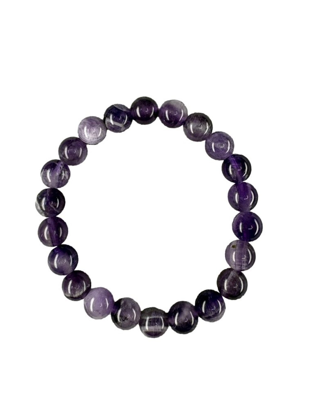 8mm Natural Purple Amethyst Bead Bracelet Genuine Crystal February Birthstone
